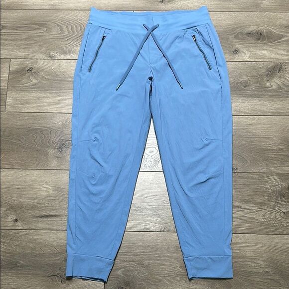 Athleta Trekkie North Jogger Blue Mid Rise Hiking Casual Pants Size 12 - Picture 1 of 11